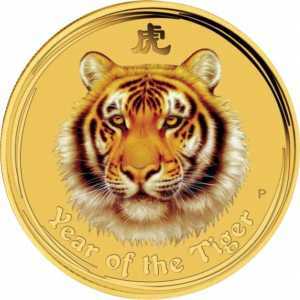  50 долларов 2010 года, Год тигра - цветная, фото 2 