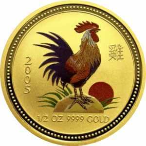  50 долларов 2005 года, Год петуха - цветная, фото 2 