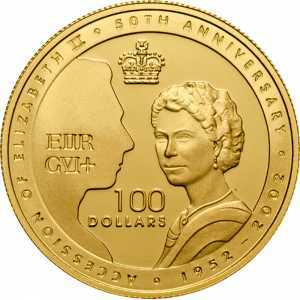  100 долларов 2002 года, 50 лет вступления королевы на престол, фото 2 