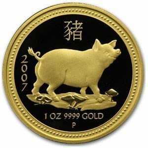  100 долларов 2007 года, Год свиньи - знак монетного двора, фото 2 