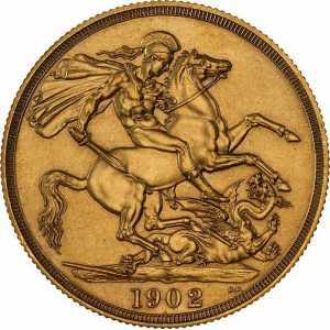  2 фунта 1902 года, Коронация Эдуарда VII, фото 2 