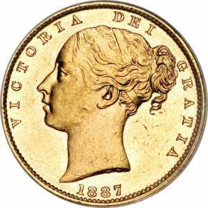  1 соверен 1871-1887 годов, Королева Виктория, фото 1 