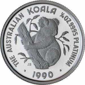  25 долларов 1990-1991 годов, Австралийская коала, фото 2 