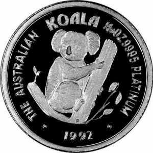  5 долларов 1992-1993 годов, Австралийская коала, фото 2 