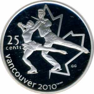  25 центов 2008 года, Ванкувер 2010 - Фигурное катание, фото 2 