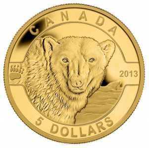  5 долларов 2013 года, Полярный медведь, фото 2 