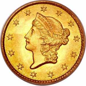  1 доллар 1849-1854 годов, Свобода, фото 1 
