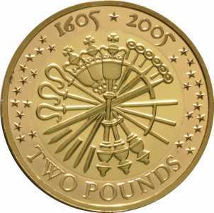  2 фунта 2005г, 400 лет "Пороховому заговору", фото 2 