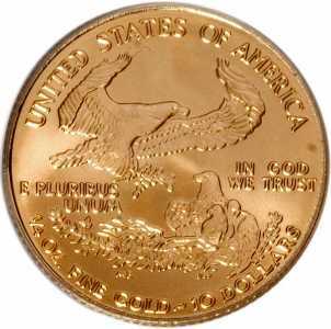  10 долларов 1986-2023 годов, American Gold Eagle, фото 2 