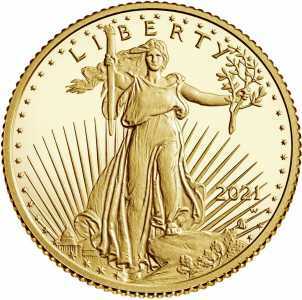  5 долларов 2021-2023 годов, American Gold Eagle, фото 1 