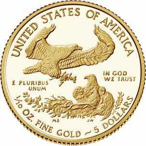  5 долларов 1986-2023 годов, American Gold Eagle, фото 2 