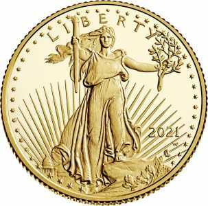  10 долларов 2021-2023 годов, American Gold Eagle, фото 1 