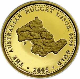  4 доллара 2005 года, Австралийский золотой самородок, фото 2 