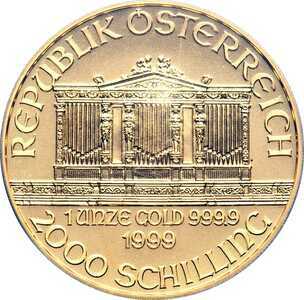  2000 Шиллингов 1989-1990 года, Венская филармония, фото 1 