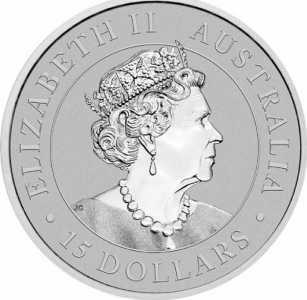  15 долларов 2021 года, Австралийская кукабарра. Платина, фото 1 