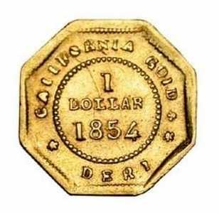  1 доллар 1853-1863 годов, Свобода (восьмиугольная), фото 2 