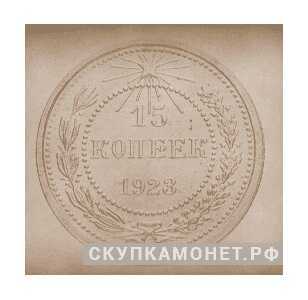  15 копеек 1923. С рисунком монеты, фото 1 