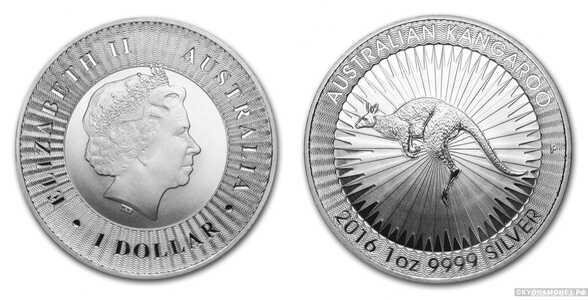  1 доллар 2016 года “Кенгуру”(серебро, Австралия), фото 1 