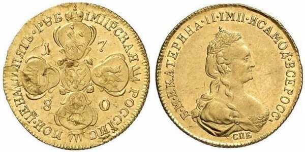  5 рублей 1780 года, Екатерина 2, фото 1 