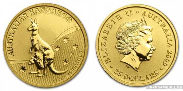  25 долларов 2009 года “Кенгуру”(золото, Австралия), фото 1 