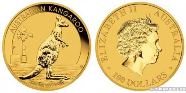  100 долларов 2012 года “Кенгуру”(золото, Австралия), фото 1 