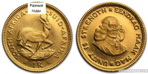  1 рэнда (золото, ЮАР), фото 1 