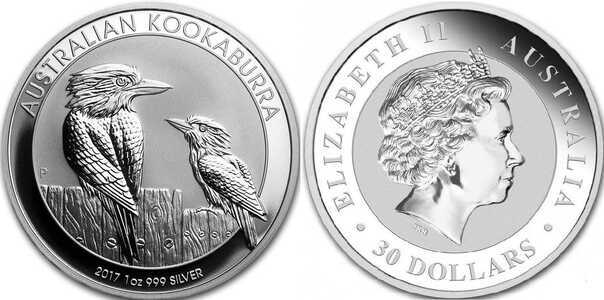  1 доллар 2017 года “Кукабарра”(серебро, Австралия), фото 1 