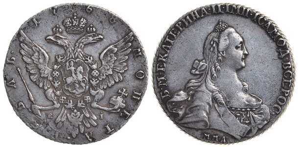  1 рубль 1768 года, Екатерина 2, фото 1 