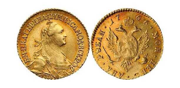  2 рубля 1766 года, Екатерина 2, фото 1 
